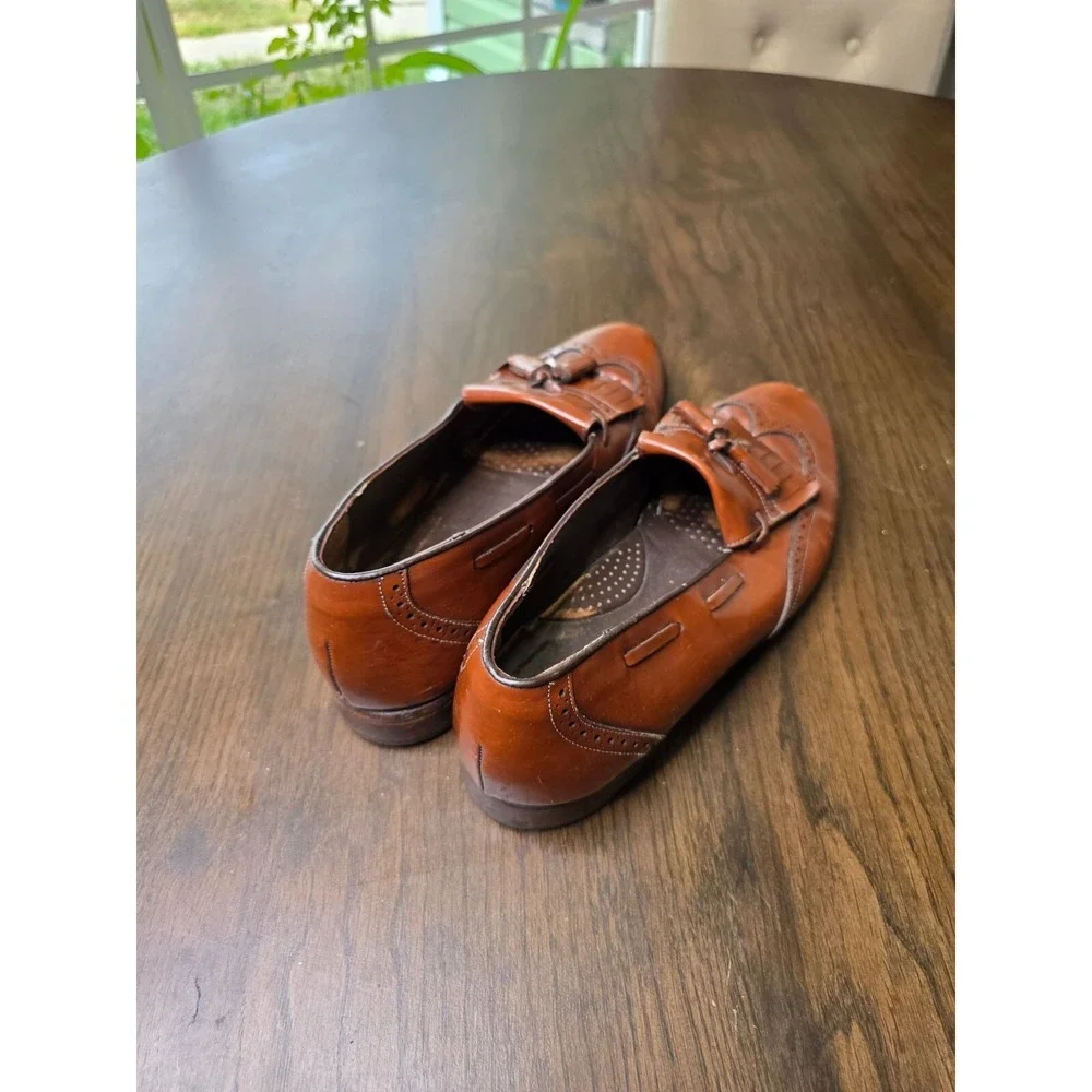 Johnston & Murphy Brown Leather Tassel‎ Loafers Men's 10M #15-3160